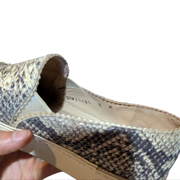 Stuart Weitzman Snake Print Slip-On Sneaker 8 Animal Print Metallic Maximalism - Picture 10 of 10